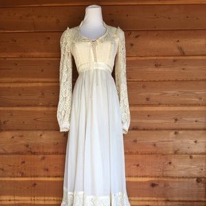 Vintage 70s Gunne Sax Bohemian Maxi Dress